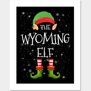 Wyoming Elf Family Matching Christmas Group Funny Pajama Xmas Posters and Art